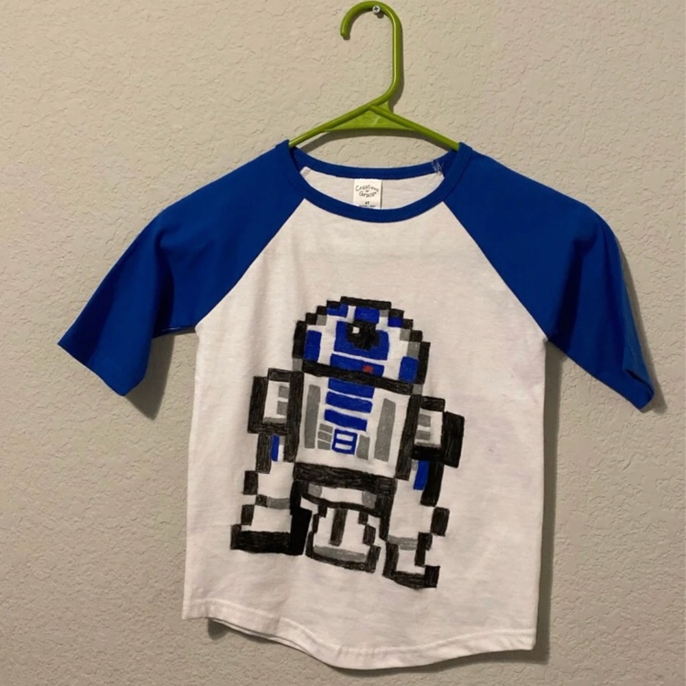 Custom 8-Bit R2D2 Shirt Star Wars